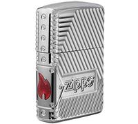 Zippo Lighter Bolts Special - Windproof, Highly Polished Chrome, MultiCut Epoxy Inlay, Refillable