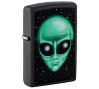 Zippo Windproof Lighter - Canna lack Mat, Black Light - Refillable - Reusable - Windproof Design - Gift Box - Made in USA