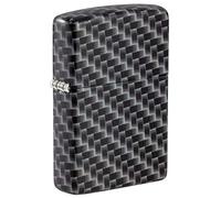 Zippo - Windproof Lighter, Carbon Fibre, 540° Colour Image, Refillable, Reusable, Windproof Design, Gift Box, Made in the USA