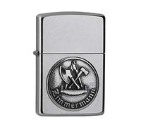 Zippo Windproof Lighter - Carpenter, Street Chrome, Emblem - Refillable - Reusable - Windproof Design - Gift Box - Made in USA