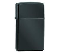 Zippo Lighter - Classic High Polish Black - Slim Case, Windproof, Refillable, Adjustable Flame