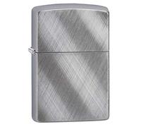 Zippo Windproof Lighter - Classic Model - Diagonal Weave Chrome - Refillable for Lifetime Use - Adjustable Flame - Gift Box - Metal Construction - Made in USA
