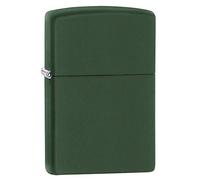 Zippo Windproof Lighter - Classic Model - Green Matte Finish - Refillable for Lifetime Use - Adjustable Flame - Gift Box - Metal Construction - Made in USA