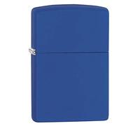 Zippo Windproof Metal Long Lasting Best Fluid | Refillable Perfect for Cigarettes Cigars Candles | Pocket Lighter Fire Starter | Classic Colors, Brass, Royal Blue Matte, Regular