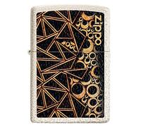 Zippo Windproof Lighter - Cracked & Depth Model - Mercury Glass with Colour Image - Refillable - Reusable - Windproof Design - Gift Box - Made in USA