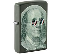 Zippo Lighter, Metal, Green, One Size