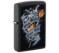 Zippo Windproof Lighter, Darts Design - Matt Black, Colour Image - Refillable, Reusable, Windproof Design - Comes in Gift Box - Made in USA