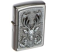 Zippo Deer Head Hunting Emblem Lighter / 2004736, Chrome, Silver, One Size