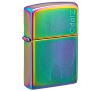 Zippo Windproof Lighter, Dimensional Flame Design - Multicoloured, Auto-Engraved - Refillable, Reusable, Windproof Design - Comes in Gift Box - Made in USA