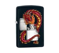 Zippo Windproof Lighter | Metal Long Lasting Zippo Lighter | Best with Zippo Lighter Fluid | Refillable Lighter | Perfect for Cigarettes Cigars Candles | Pocket Lighter Fire Starter | Dragon Lighters