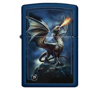 Zippo Lighter, Metal, Navy Matte-Dragon, One Box