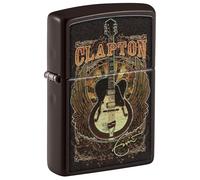 Zippo Windproof Lighter, Eric Clapton Design - Brown, Colour Image - Refillable, Reusable, Windproof Design - Comes in Gift Box - Made in USA