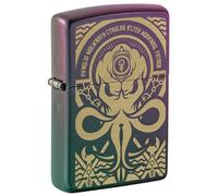 Zippo Windproof Lighter, Evil Design - Iridescent, Laser-Engraved - Refillable, Reusable, Windproof Design - Comes in Gift Box - Made in USA
