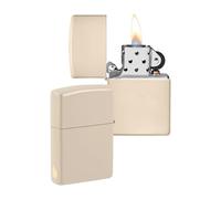 Zippo Windproof Lighter - Flame Design - Flat Sand - Refillable - Reusable - Windproof - Gift Box - Metal - Made in USA - Amazon Exclusive