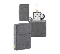 Zippo Windproof Lighter - Flame Design - Iron Stone - Refillable - Reusable - Windproof - Gift Box - Metal - Made in USA - Amazon Exclusive