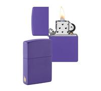 Zippo Windproof Lighter - Flame Design - Purple Matte - Refillable - Reusable - Windproof - Gift Box - Metal - Made in USA - Amazon Exclusive