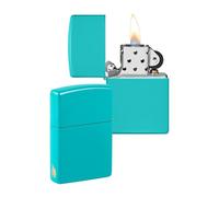 Zippo Lighter, Metal, Flat Turquoise-No Logo, One Size