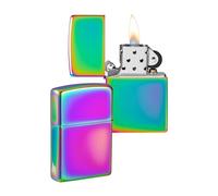 Zippo Windproof Lighter - Flame - Multi Colour, Laser Engrave - Refillable for Lifetime Use - Adjustable Flame - Gift Box - Metal Construction - Made in USA