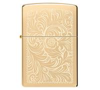 Zippo Lighter, High Polish Brass-Venetian, One Size