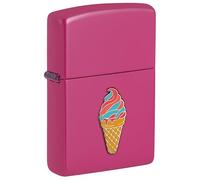 Zippo Windproof Lighter - Foodie Ice Cream, Frequency, Emblem - Refillable - Reusable - Windproof Design - Gift Box - Made in USA
