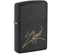 Zippo Windproof Lighter, Founder Set, Black Crackle, Laser Engrave, Refillable, Reusable, Windproof Design, Gift Box, Made in USA