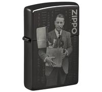Zippo Windproof Lighter, Founders’ Day Commemorative Design - High Polished Black, Photo Image 360° - Refillable, Reusable, Windproof Design - Comes in Gift Box - Made in USA