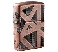 ZIPPO - Windproof Lighter, Geometric 360° Design, Multi Cut, Armor® Antique Copper, Refillable, In Gift Box
