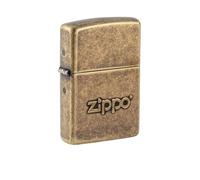 Zippo Stamp Regular Lighter - Antique Brass