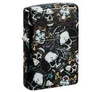 Zippo Windproof Lighter - Gothic Skull Model - 540 Colour All Over, Multicolour - Refillable - Reusable - Windproof Design - Gift Box - Metal - Made in USA