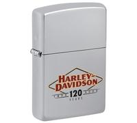 Zippo Windproof Lighter, Harley-Davidson Design - High Polished Chrome, Colour Image - Refillable, Reusable, Windproof Design - Comes in Gift Box - Made in USA