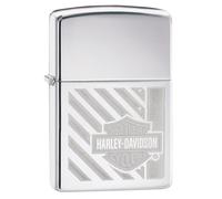 Zippo Windproof Lighter, Harley-Davidson Design - High Polished Chrome, Double Lustre Finish - Refillable, Reusable, Windproof Design - Comes in Gift Box - Made in USA