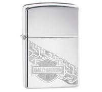 Zippo Windproof Lighter, Harley-Davidson Design - High Polished Chrome, Double Lustre Finish - Refillable, Reusable, Windproof Design - Comes in Gift Box - Made in USA