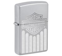 Zippo Windproof Lighter, Harley-Davidson Design - High Polished Chrome, Lustre/Colour Image - Refillable, Reusable, Windproof Design - Comes in Gift Box - Made in USA
