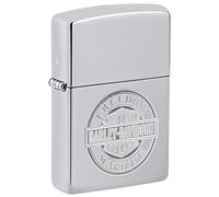 Zippo Lighter, High Polish Chrome Freedom Machine, One Box (49829), Metal