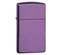 Zippo Windproof Lighter - High Polish Purple - Slim Case - Refillable for Lifetime Use - Adjustable Flame - Gift Box - Metal Construction - Made in USA, Abyss