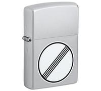 Zippo Windproof Lighter - Highway Unlimited, Satin Chrome, Colour Image, Refillable, Reusable, Windproof Design, Gift Box, Made in USA