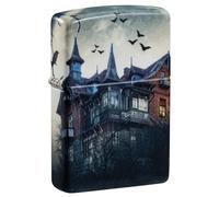 Zippo Windproof Lighter Design Glow-in-The-Dark-Refillable for Lifetime Use-Gift Box-Metal Construction-Made in USA, Multicolor-Horror House, One Size