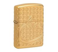 ZIPPO - Windproof Lighter, Infinity Love, Multi Cut, Armor® High Polish Gold Plate, Refillable, In Gift Box