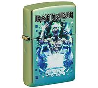 Zippo Windproof Lighter - Iron Maiden - High Polish Teal Finish with Colour Image - Refillable - Reusable - Windproof Design - Gift Box - Metal - Made in USA