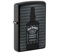 Zippo Windproof Lighter, Jack Daniel’s Design - Matt Black, Colour Image - Refillable, Reusable, Windproof Design - Comes in Gift Box - Made in USA