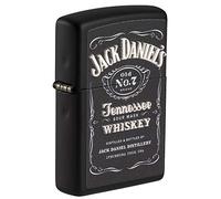 Zippo Windproof Lighter - Jack Daniels - Black Matte, Texture Print - Refillable, Lifetime Use - Adjustable Flame - Gift Box - Metal Construction - Made in USA