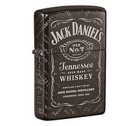 Zippo Windproof Lighter, Jack Daniel's Design - Black Ice, Photo Image 360° - Refillable, Reusable, Windproof Design - Comes in Gift Box - Made in USA