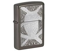 Zippo Lighter, Metal, Black Ice, One Size
