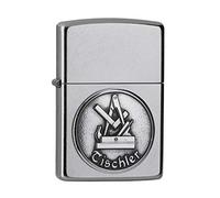 Zippo Windproof Lighter - Joiner, Street Chrome, Emblem - Refillable - Reusable - Windproof Design - Gift Box - Made in USA