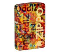 Zippo Windproof Lighter, Logo, 540° Tumbled Brass, Lustre/Fusion, Refillable, Reusable, Windproof Design, Gift Box, Made in USA