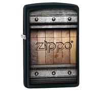 Zippo Lighter, Wood, Black Matte, One Size