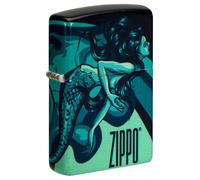 Zippo Windproof Lighter, Mermaid Zippo Design - 540°, Colour Image - Refillable, Reusable, Windproof Design - Comes in Gift Box - Made in the USA