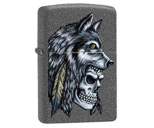 Zippo Windproof Lighter - Metal Long Lasting Zippo Lighter - Best with Zippo Lighter Fluid - Refillable Lighter - Perfect for Cigarettes Cigars Candles - Pocket Lighter Fire Starter - Wolf Collection