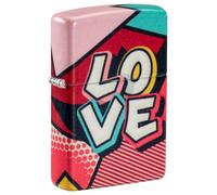 Zippo Windproof Lighter-Love Design-Refillable for Lifetime Use-Gift Box-Metal Construction-Made in USA, Multicolor, One Size