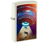 Zippo Design Green - Windproof Lighter, refillable, in Gift, Metal, Glow in The Dark UFO, One Box